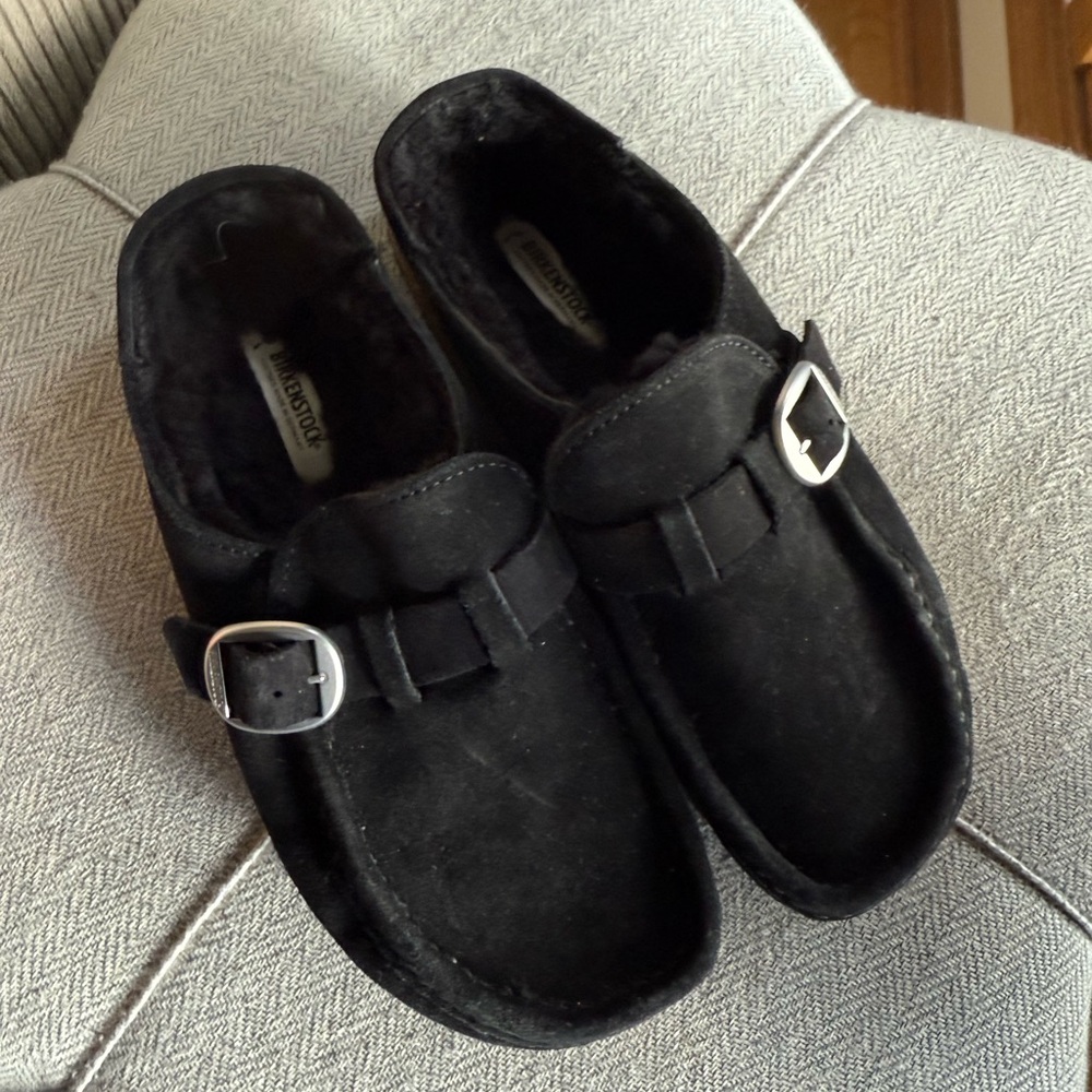 Birkenstock Buckley Shearling Suede leather clog. Eur size 38